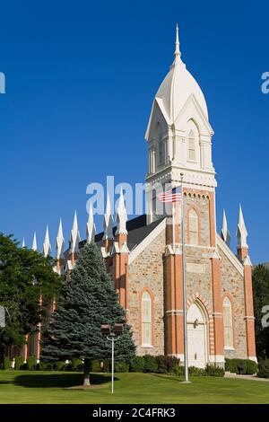 Historisches Tabernakel in Brigham City, Utah, USA, Nordamerika Stockfoto