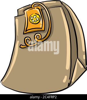 Papiertüte, Illustration, Vektor auf weißem Hintergrund Stock Vektor