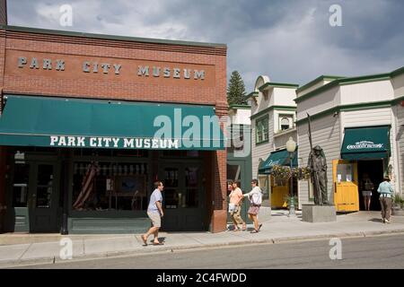 Park City Museum & Territorial Jail an der Main Street, Park City, Utah, USA, Nordamerika Stockfoto