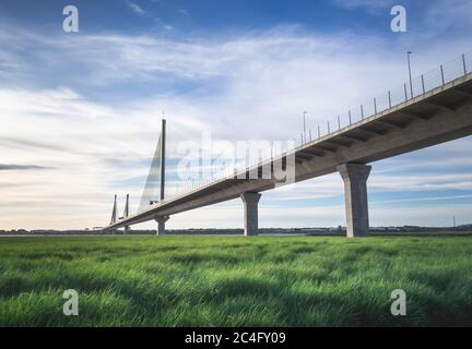 Die Mersey Gateway Bridge Stockfoto