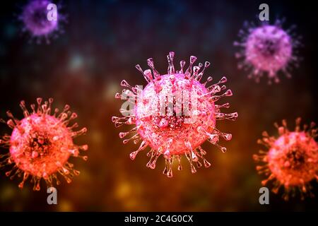 Menschliches Cytomegalovirus (HCMV), Computer-Abbildung. HCMV ist Mitglied der Herpes-Familie. Es hat eine hohe Infektionsrate und ist eine der Hauptursachen für Krankheit in gefährdeten Neugeborenen und immungeschwächten Patienten, aber nicht in der Regel verursachen Krankheit bei gesunden Erwachsenen. Stockfoto