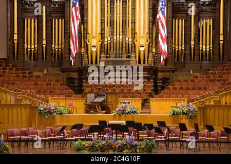 The Tabernacle on Temple Square, Salt Lake City, Utah, USA, Nordamerika Stockfoto