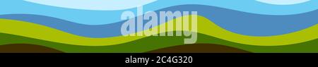 Abstrakt bunte Banner von Farbwellen. Vorlage für Flyer, Website Hintergrund Stock Vektor