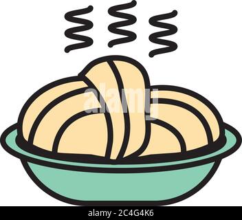 Mais tamale füllen Stil Symbol Vektor Illustration Design Stock Vektor