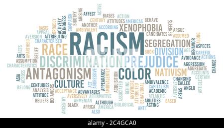 Rassismus und aufhören rassistische Aktionen und Gewalt Konzept Stockfoto