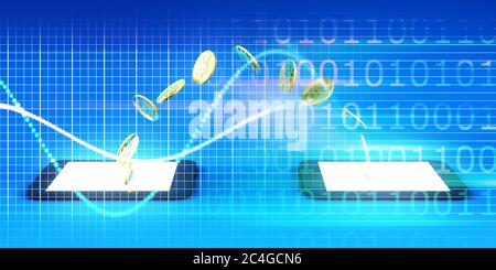 Mobile Phone Internet Banking Digital Security Konzept Stockfoto