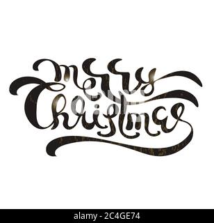 Frohe Weihnachten Glitzer Hand Schriftzug Inschrift auf Weihnachten