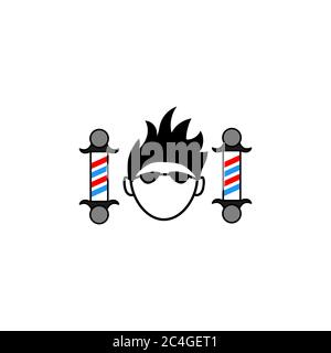 barbershop Vektor Design Vorlage Illustration Stock Vektor