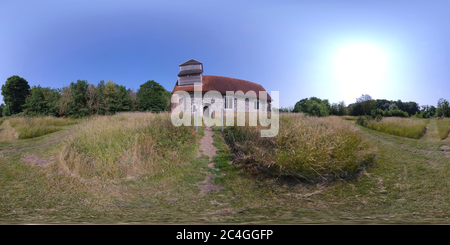 360 Grad Panorama Ansicht von Die Kirche der Heiligen Maria Magdalena, Boveny.