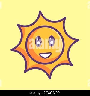 Sonne Vektor-Symbol. Sommer Icon Konzept Stock Vektor