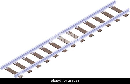 Bahn Symbol, isometrische Stil Stock Vektor