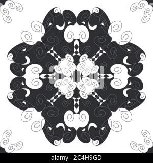 Nahtloses Muster mit Spiralen. Grau, dunkelgrau und weiß. Vektor. Stock Vektor