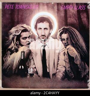 Pete Townshend Empty Glass 12'' Lp Vinyl - Vintage Record Cover Stockfoto