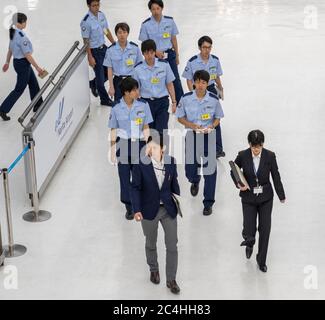 Japan Immigration Officer am Narita International Airport, Japan Stockfoto