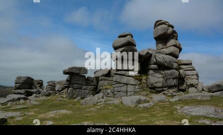 Great Staple Tor am Dartmoor in Devon, England Stockfoto