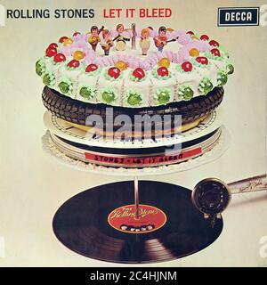 Rolling Stones Let It Bleed 12'' Vinyl Lp - Vintage Record Cover Stockfoto