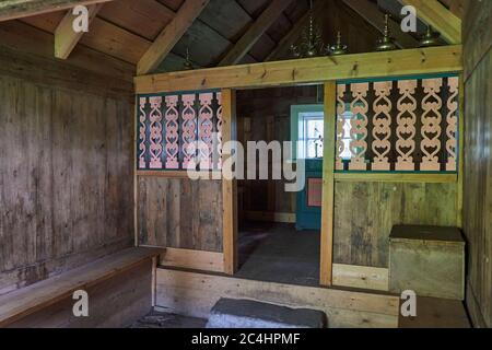 Nupsstadur, malerischer alter Bauernhof im Südosten Islands Stockfoto