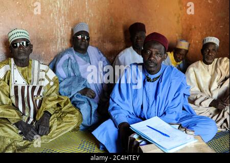 NIGER , Zinder, Palast des Sultans von DAMAGARAM El Hadji ABOUBACAR OUMAROU SANDA , islamischer Gerichtshof, Richter Stockfoto