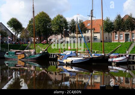 Carolinensiel, Hafenflair, Gastronomie, Niedersachsen, Deutschland, Europa. Stockfoto