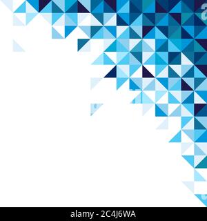 Abstrakter, geometrischer Hintergrund, Dreieck und Quadrat, blau Stock Vektor