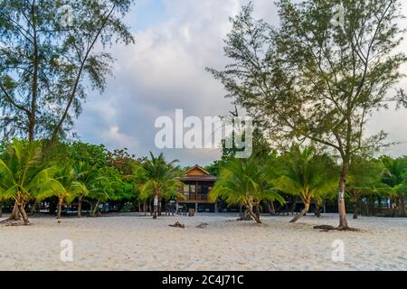 Beach Bungalows, Long Set Beach, Koh Rong, Kambodscha Stockfoto