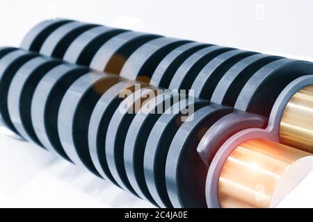 Mehrstufige Hochdruck vorbereitet pumpfor Pumpen von Wasser, Kraftstoff, Öl, Öl- oder chemische Produkte, closeup details Stockfoto