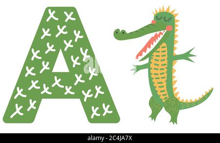Illustration von isolierten Tier Alphabet. Stock Vektor
