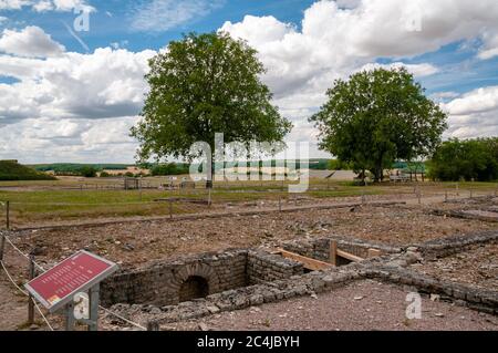 Gallo-römische Ruinen von Alesia, Alise Sainte-reine, Cote d’Or (21), Region Bourgogne-Franche-Comte, Frankreich Stockfoto