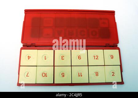 Konzentrationsspiel, ARCO pädagogisches System Stockfoto