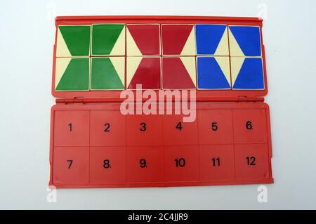 Konzentrationsspiel, ARCO pädagogisches System Stockfoto