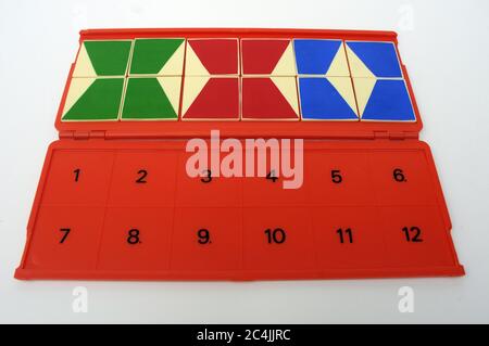 Konzentrationsspiel, ARCO pädagogisches System Stockfoto