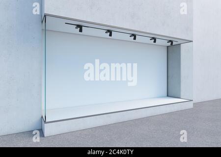 Schaufenster und Eintritt, 3D-Rendering Stockfoto