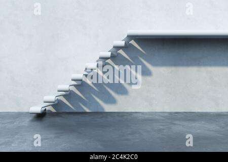 Treppe nach oben, 3d Rendering Stockfoto