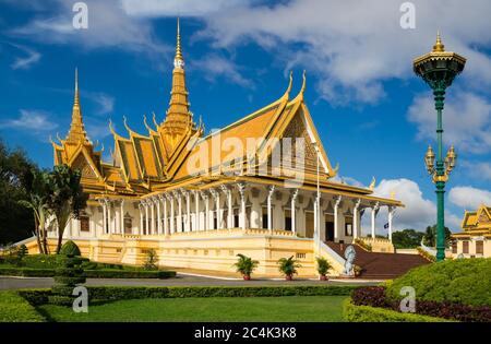 Der königliche Palast in der kambodschanischen Hauptstadt Phnom Penh Stockfoto