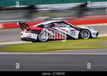 #22 Niki Leutwiler / PZ Oberer Zurichsee by TFT, Porsche 911 Cup MY 2018. Fahrer Niki Leutwiler. GT Open Cup Europe, Silverstone September 2019. Stockfoto