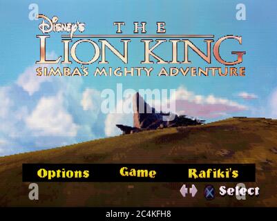 Disney's The Lion King Simba's Mighty Adventure – Sony PlayStation 1 PS1 PSX – nur für redaktionelle Verwendung Stockfoto