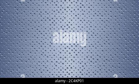 Abstrakter Metallhintergrund mit Löchern in blauen Farben Stock Vektor