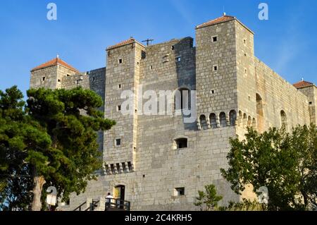 Mittelalterliche Steinburg in Kroatien Senj Stockfoto