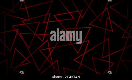 Abstrakter dunkler Hintergrund von sich überschneidenden Dreiecken in roten Farben Stock Vektor