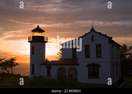 Admiralität Head Leuchtturm, Fort Casey Staatspark, Whidbey Island, Washington State, USA Stockfoto