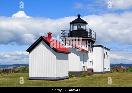 Point No Point Lighthouse, Hansville, Washington State, USA, Nordamerika Stockfoto