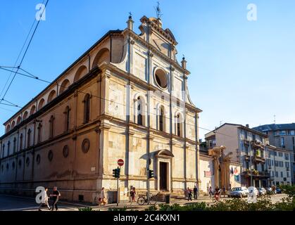 Mailand, Italien - 22. Mai 2017: Kirche San Maurizio al Monastero Maggiore in Mailand. Eintritt zum Archäologischen Museum von Mailand daneben. Alte Geschichte Stockfoto