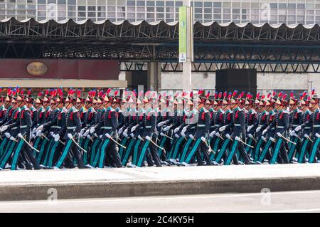 Rio de Janeiro, Brasilien - 7. September 2018: Militärparade zur Feier der Unabhängigkeit Brasiliens. Stockfoto