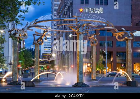 Riverfront Park Brunnen, Spokane, Washington State, USA Stockfoto