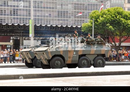 Rio de Janeiro, Brasilien - 7. September 2018: Militärparade zur Feier der Unabhängigkeit Brasiliens. Stockfoto