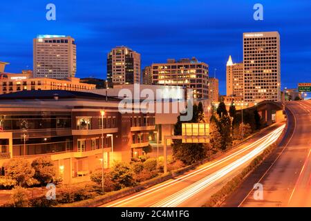 Tacoma Skyline, Washington State, USA Stockfoto