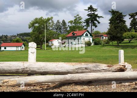 Keeper's Cottage in Brown's Point Lighthouse, Tacoma, Washington State, USA Stockfoto