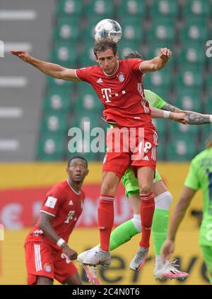 Wolfsburg, Deutschland, 27. Juni 2020, Leon GORETZKA, FCB 18 beim 1.Bundesliga Spiel VFL WOLFSBURG - FC BAYERN MÜNCHEN 0-4 in der Saison 2019/2020 Uhr Spieltag 34. FCB Foto: © Peter Schatz / Alamy Live News / Bernd Feil/MIS/Pool - die DFL-BESTIMMUNGEN VERBIETEN DIE VERWENDUNG VON FOTOGRAFIEN als BILDSEQUENZEN und/oder QUASI-VIDEO - Nationale und internationale Nachrichtenagenturen OUT redaktionelle Verwendung Stockfoto