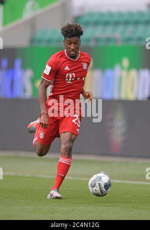 Wolfsburg, Deutschland, 27. Juni 2020, Kingsley COMAN, FCB 29 beim 1.Bundesliga Spiel VFL WOLFSBURG - FC BAYERN MÜNCHEN 0-4 in der Saison 2019/2020 Uhr Spieltag 34. FCB Foto: © Peter Schatz / Alamy Live News / Bernd Feil/MIS/Pool - die DFL-BESTIMMUNGEN VERBIETEN DIE VERWENDUNG VON FOTOGRAFIEN als BILDSEQUENZEN und/oder QUASI-VIDEO - Nationale und internationale Nachrichtenagenturen OUT redaktionelle Verwendung Stockfoto