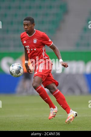 Wolfsburg, Deutschland, 27. Juni 2020, David ALABA, FCB 27 beim 1.Bundesliga Spiel VFL WOLFSBURG - FC BAYERN MÜNCHEN 0-4 in der Saison 2019/2020 am Spieltag 34. FCB Foto: © Peter Schatz / Alamy Live News / Bernd Feil/MIS/Pool - die DFL-BESTIMMUNGEN VERBIETEN DIE VERWENDUNG VON FOTOGRAFIEN als BILDSEQUENZEN und/oder QUASI-VIDEO - Nationale und internationale Nachrichtenagenturen OUT redaktionelle Verwendung Stockfoto